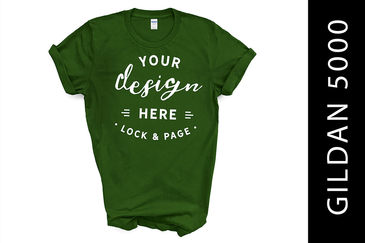 Gildan 5000 Mockup TShirt Bundle, a Shirt Mockup by lock and page (Photo 10 of 22)