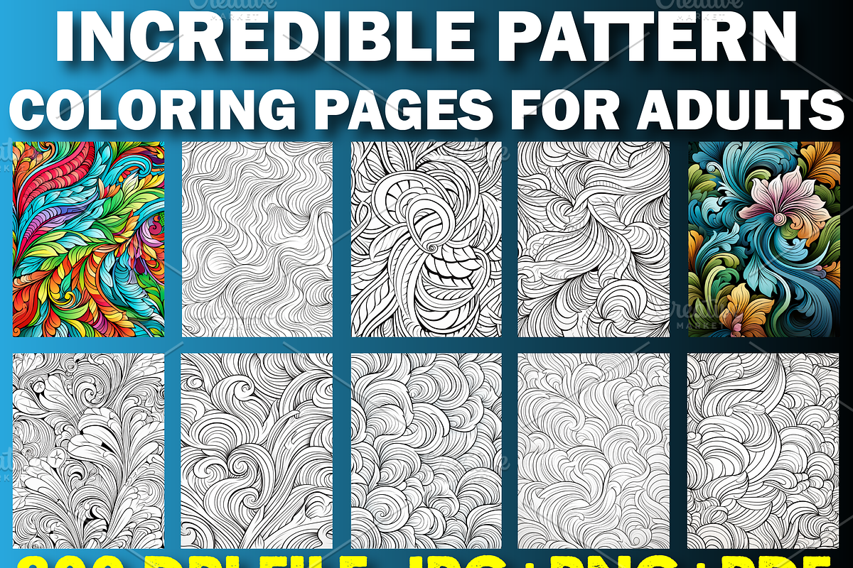 188 Incredible Pattern Coloring Page, a Brochure Template by Design Station (Photo 1 of 4)