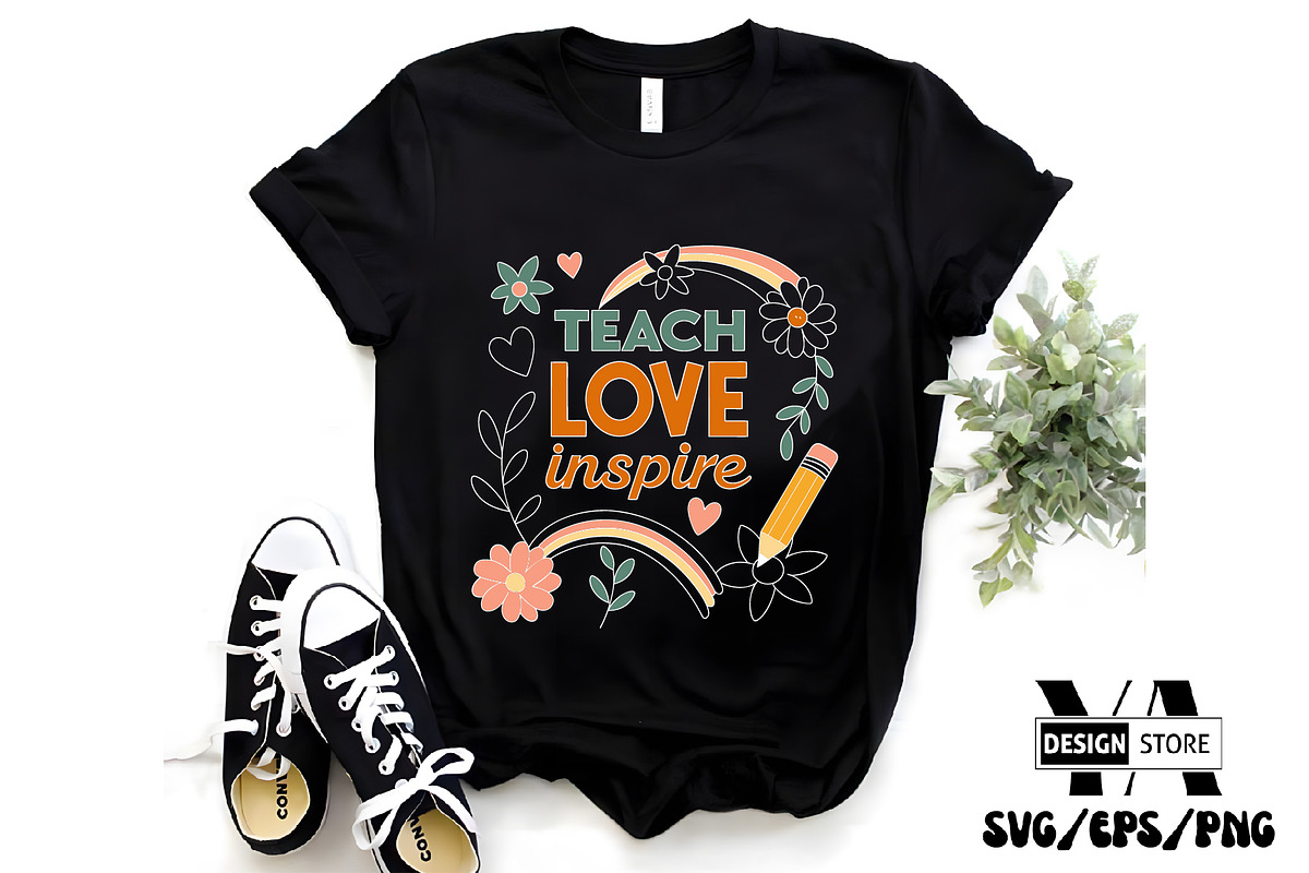 Teacher Boho Floral SVG PNG Bundle, an Illustration by Ya_ Design Store (Photo 9 of 17)