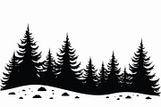 Pine Forest Silhouette Bundle, a Graphic by Creativeshirt (Thumbnail 3 of 16)