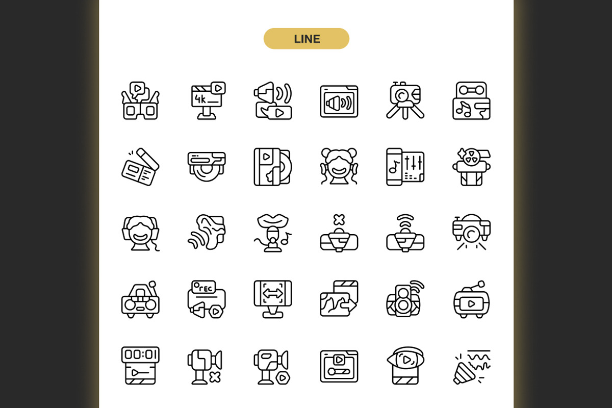 Audio and Video Icons, an Icon by Spacepixel Creative (Photo 2 of 3)
