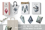 Watercolor Crystals and Gemstone Set, a Decorative Illustration by separisa (Thumbnail 2 of 3)
