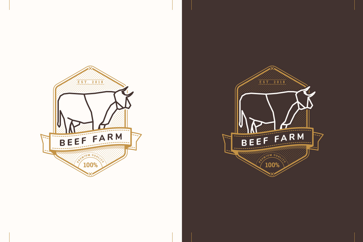 Outline Animal Badges, a Branding & Logo Template by blauananas (Photo 5 of 8)