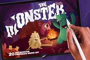 The Monster: Procreate Brushes, a Brush Add-On by Leonard Posavec (Thumbnail 9 of 9)