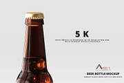 Amber Glass Beer Bottle Mockup 03, a Packaging Mockup by pmvch (Thumbnail 2 of 8)