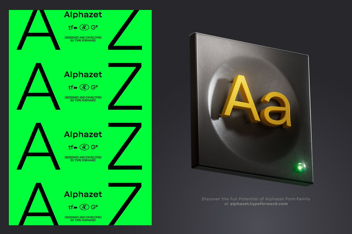 Alphazet Font-Family, a Sans Serif Font by Type Forward (Photo 3 of 8)