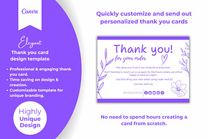 Thank you card template canva