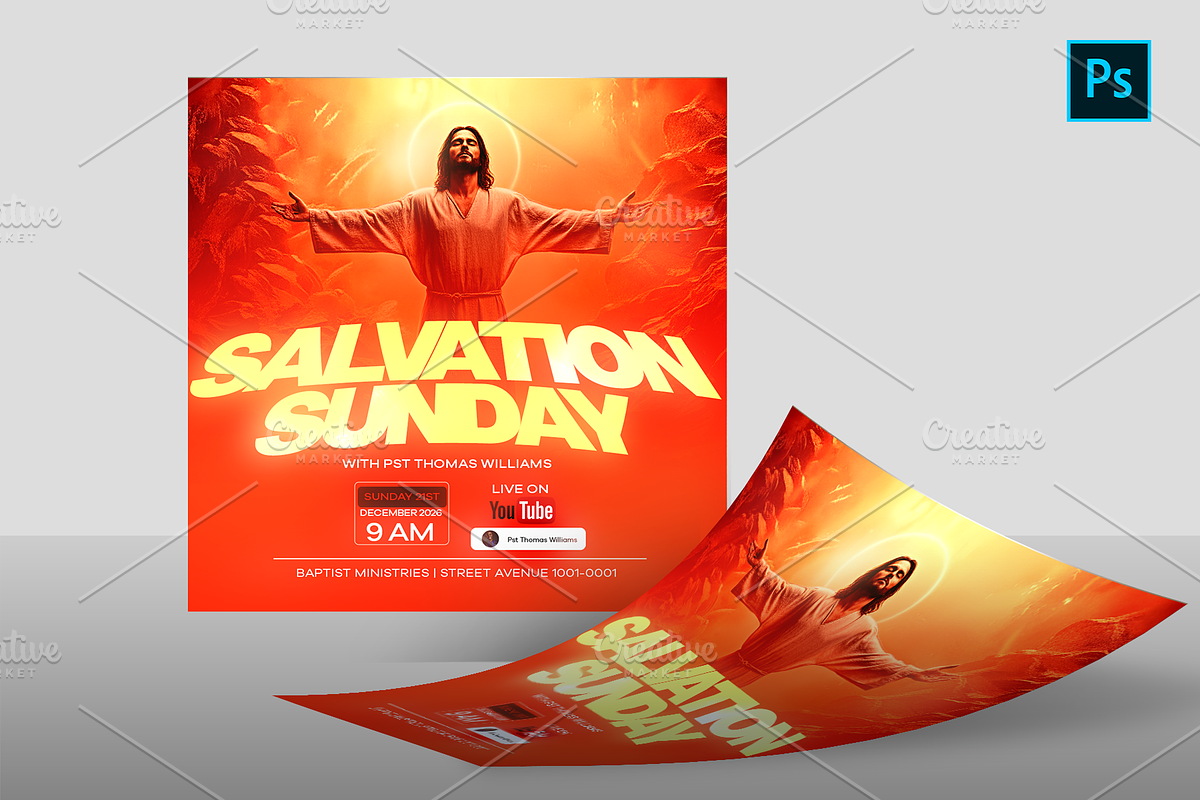 Salvation Sunday Flyer Template, a Social Media Template by Transly Graphics (Photo 3 of 3)