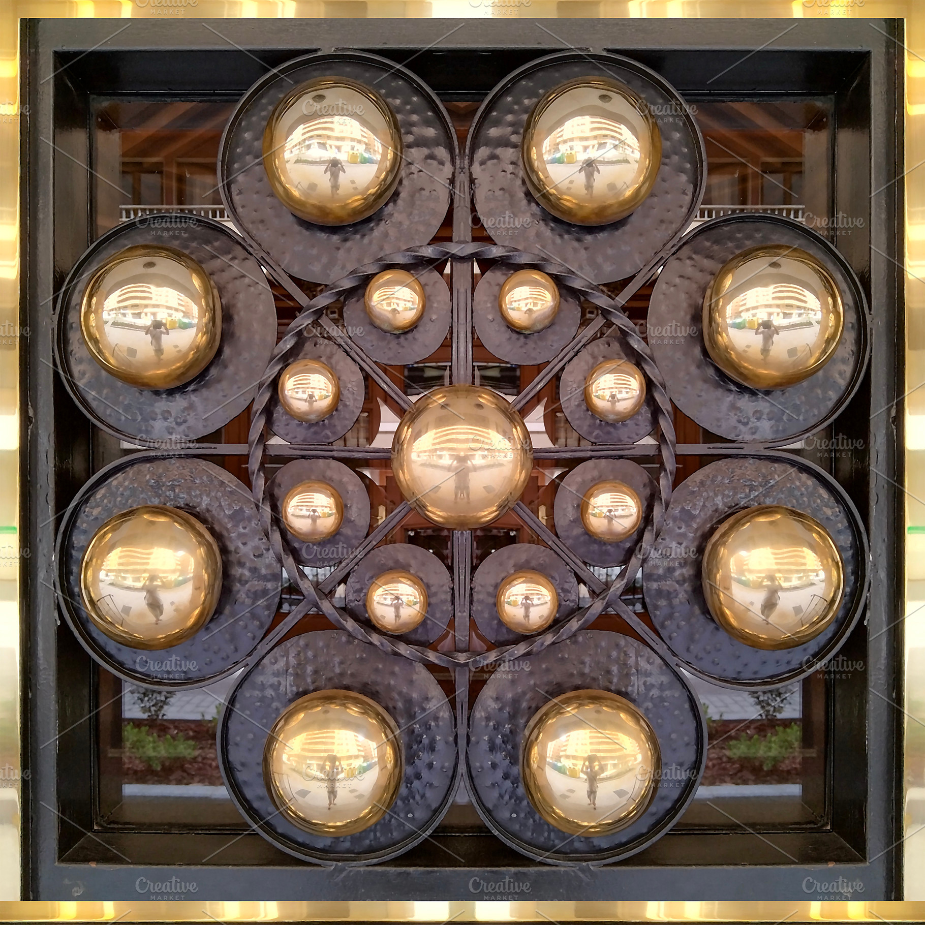 Circular chandelier with lit candles from below, an Arts & Entertainment Photo by DanFLCreativo