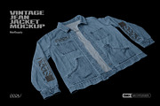 Vintage Jean Jacket Mockup 3Q View, a Hoody Mockup by Mad Supply (Thumbnail 1 of 7)