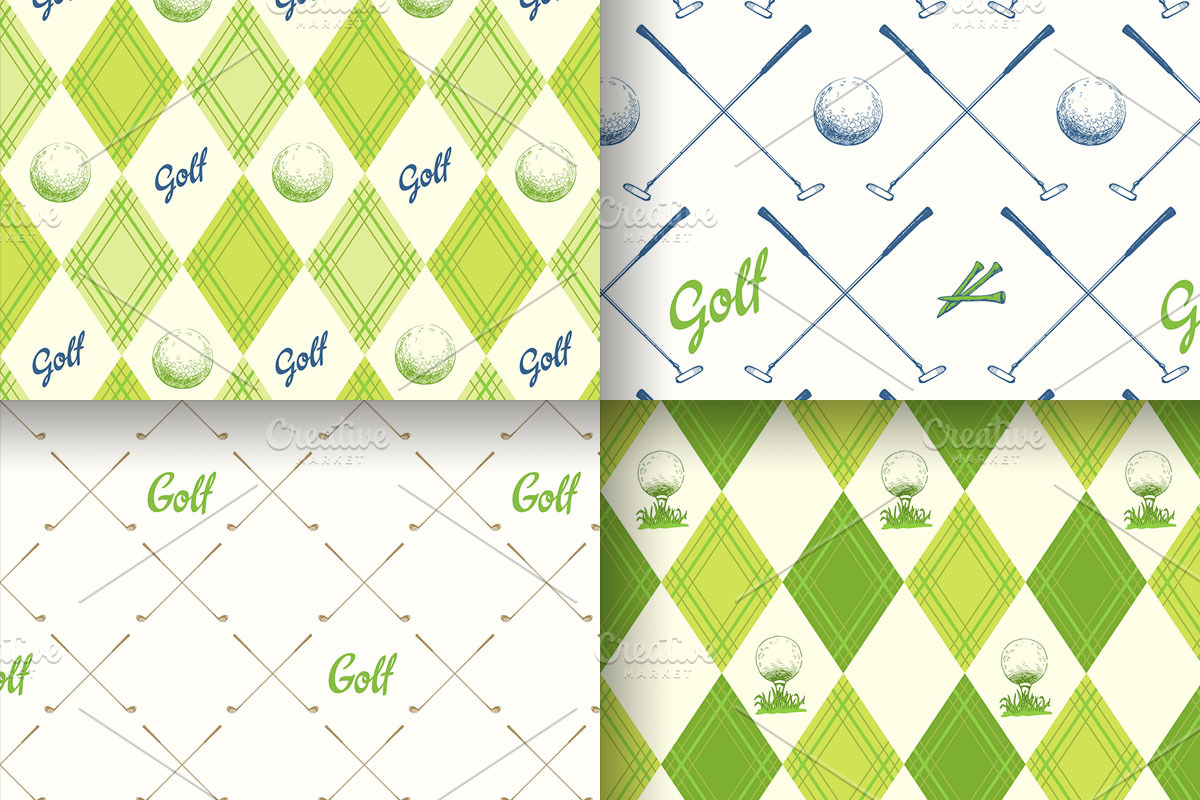 Golf Sketch Illustrations, a Background Graphic by Mona Monash (Photo 4 of 9)