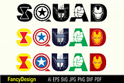 Avenger Superhero Squad Vector SVG, an Object Graphic by FancyDesignStudio (Thumbnail 1 of 6)