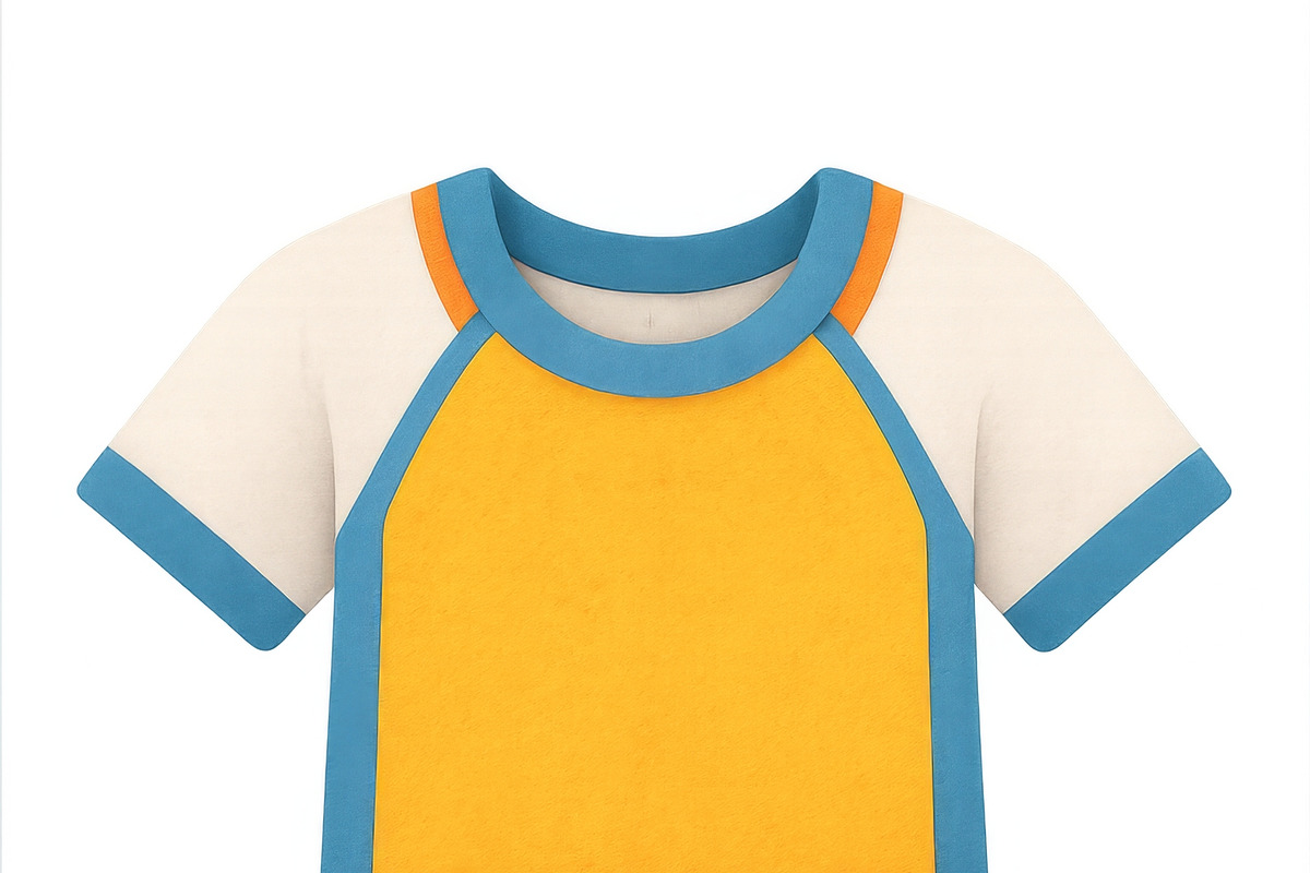 Sportswear set featuring colorful t-, an Illustration by Dvoevnore photos