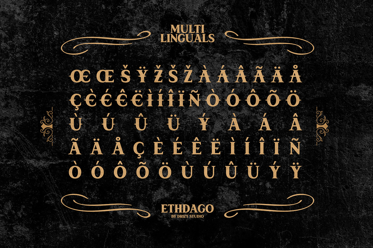 Ethdago - Vintage Classic Font, a Serif Font by Drizy (Photo 7 of 9)