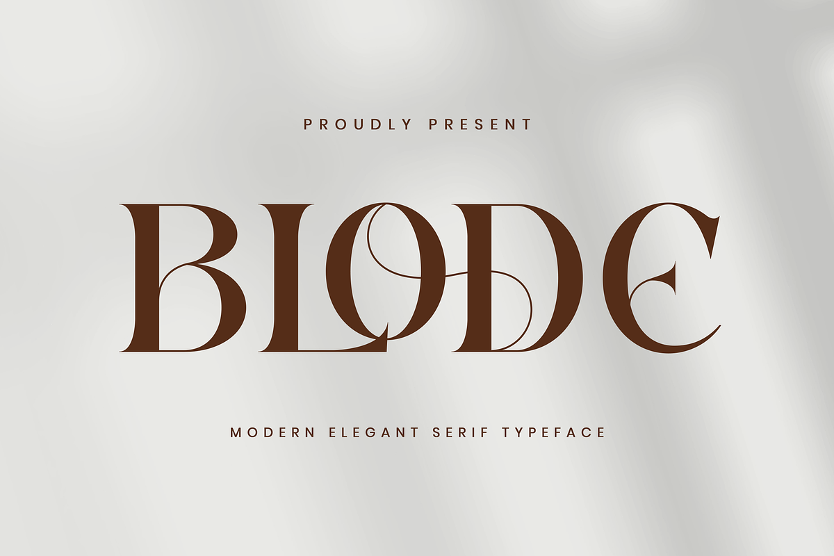 BLODE - Elegant Serif Font, a Serif Font by Aqeel_Art (Photo 1 of 12)