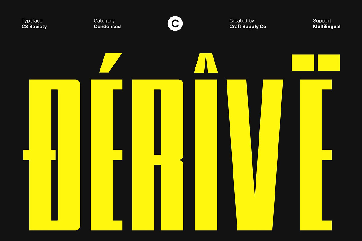 CS Society – Condensed Font, a Sans Serif Font by Craft Supply Co. (Photo 6 of 8)