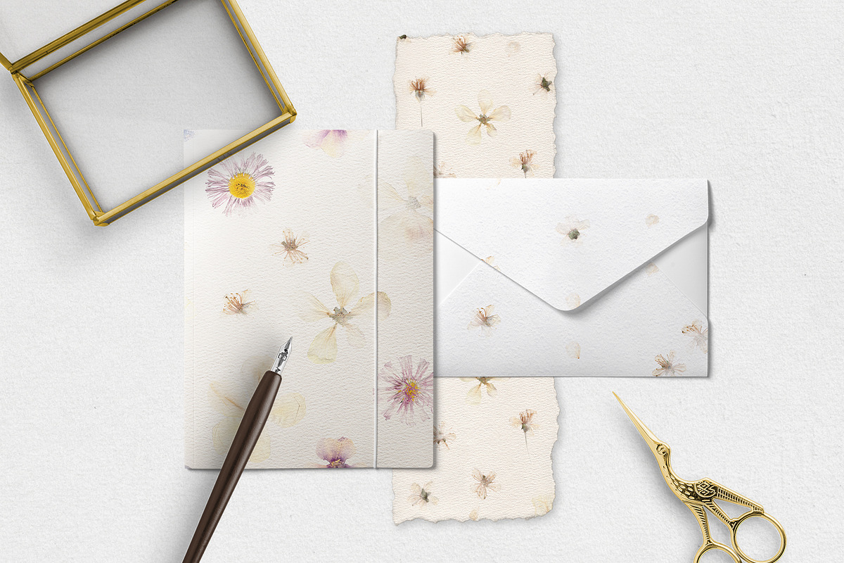 Hana Washi Botanical Paper Floral, a Pattern Graphic by mila_leev (Photo 9 of 12)