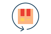 Return Box Flat Icon, a Duotone Icon by Pexelpy (Thumbnail 2 of 2)