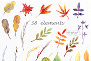 It's Autumn Watercolor Clipart, a Decorative Illustration by AqwaColor (Thumbnail 2 of 4)