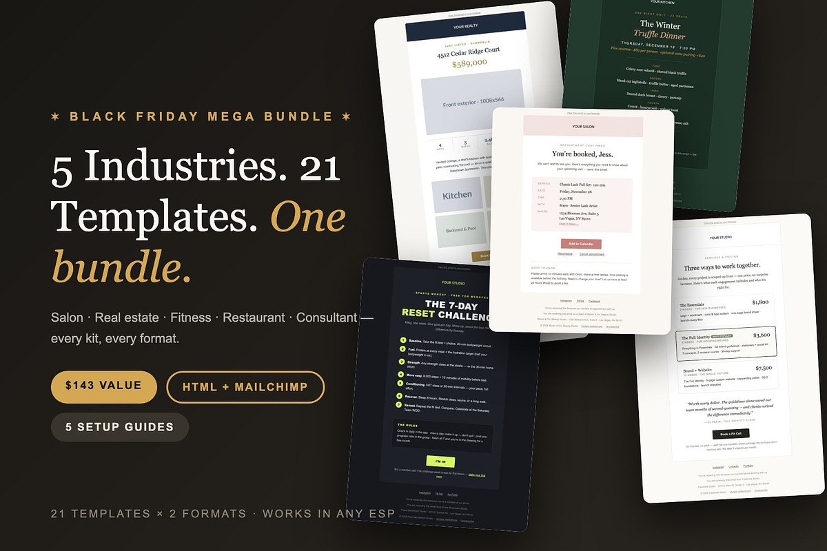 Email Kit Mega Bundle - 21 Emails, an Email Template by Art Club (Photo 1 of 22)