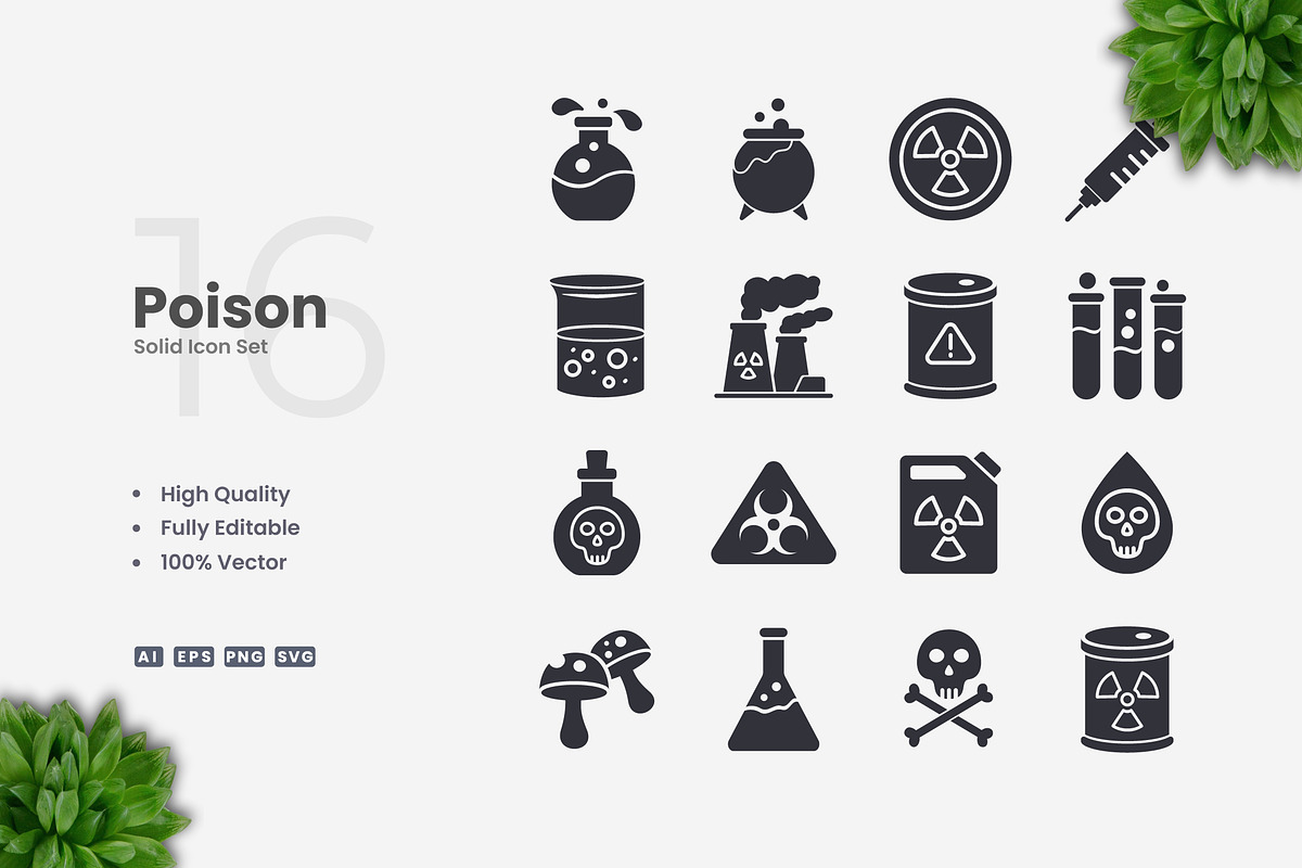 Poison Solid Icons