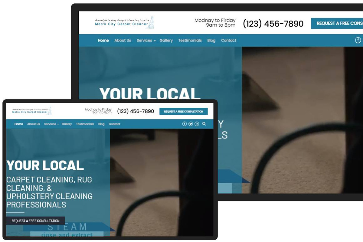 Carpet Cleaning WordPress Theme : Carpet Cleaning Website Template preview 6