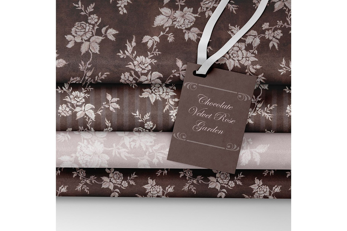 Chocolate Velvet Rose Garden Pattern, a Pattern Graphic by MouseGrey (Photo 10 of 11)