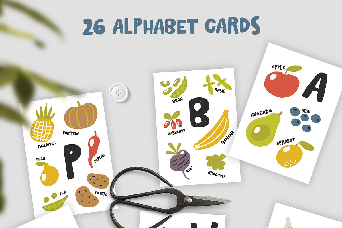 Fruit and vegetables alphabet, a Wallpaper Graphic by Murvin (Photo 6 of 7)