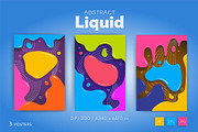 3 posters in liquid style. Art., a Decorative Illustration by KENO Mascots (Thumbnail 2 of 6)