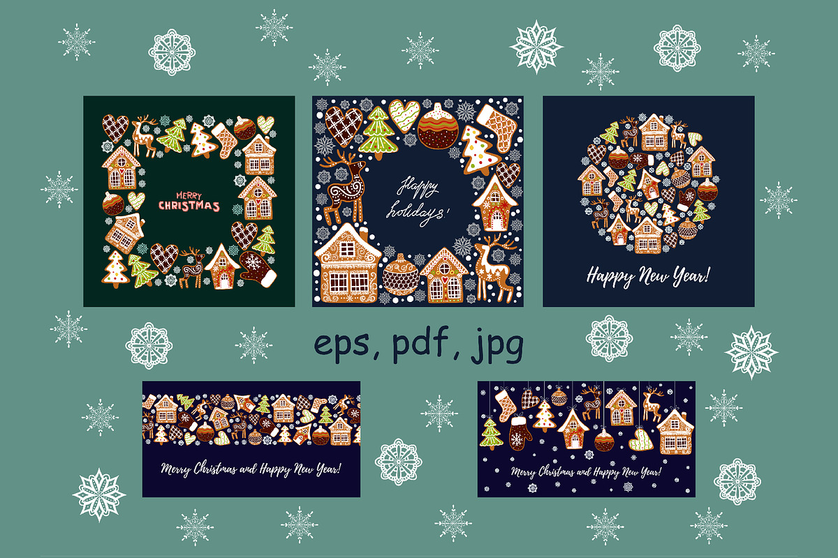 Christmas gingerbread clip-art, an Object Graphic by KupalinaArt (Photo 5 of 8)