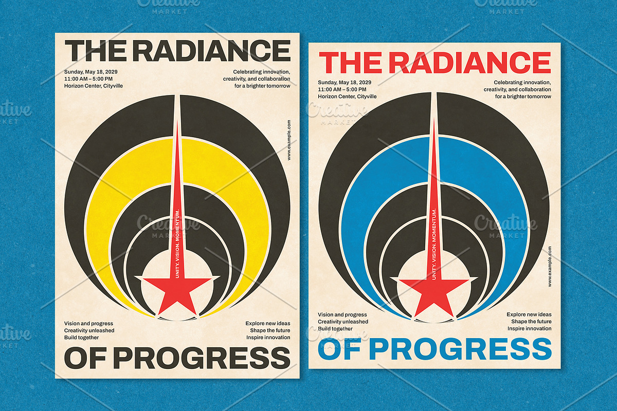 Swiss Style Poster Bundle, a Flyer Template by Black Cat Studio (Photo 3 of 8)