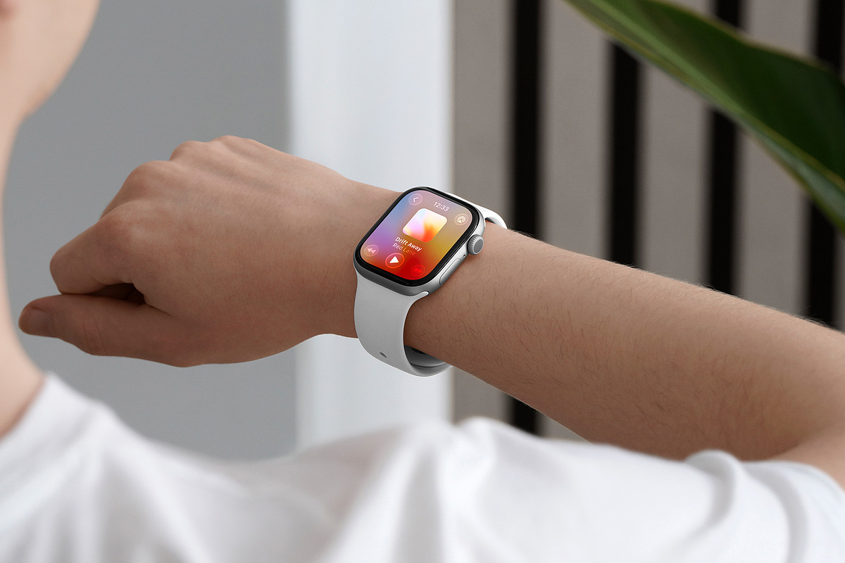 24 Watch Series 11 in Hand Mockups, a Wearable Device Mockup by Asylab (Photo 88 of 107)
