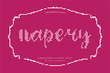 Napery | A Embroidery Scriot Font