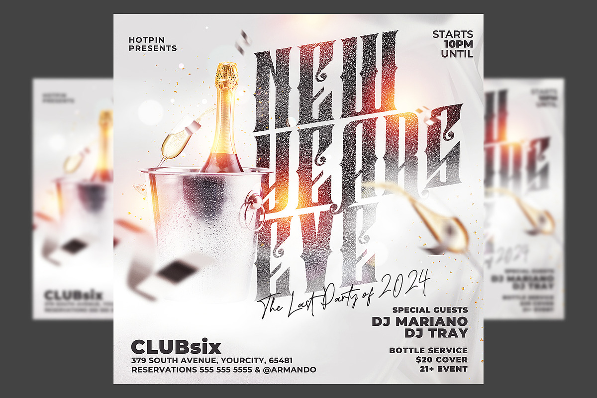 New Year Party Flyer Template, a Flyer Template by Hotpin (Photo 1 of 2)