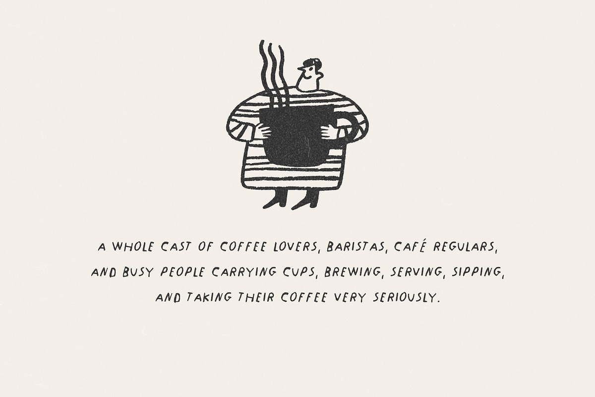 50 Hand-Drawn Сoffee Characters, a Food Illustration by Veyla (Photo 3 of 13)