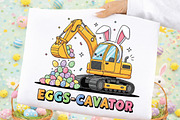 Eggs-Cavator Png, Excavator Easter, an Illustration by Black Bird Studio (Thumbnail 1 of 3)