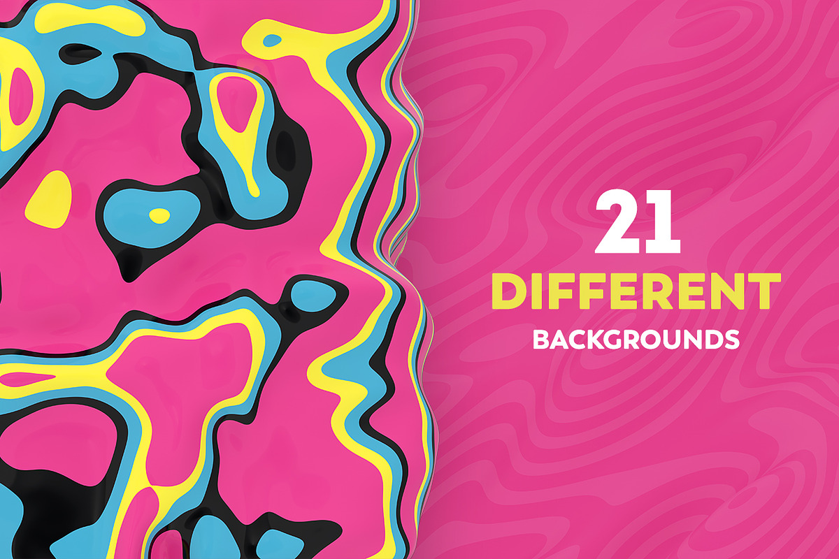 3D Abstract Wavy Lines Backgrounds, a Wallpaper Graphic by BIBIART (Photo 7 of 9)