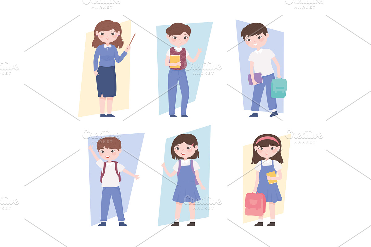 set teachers students, an Education Illustration by studiogstock