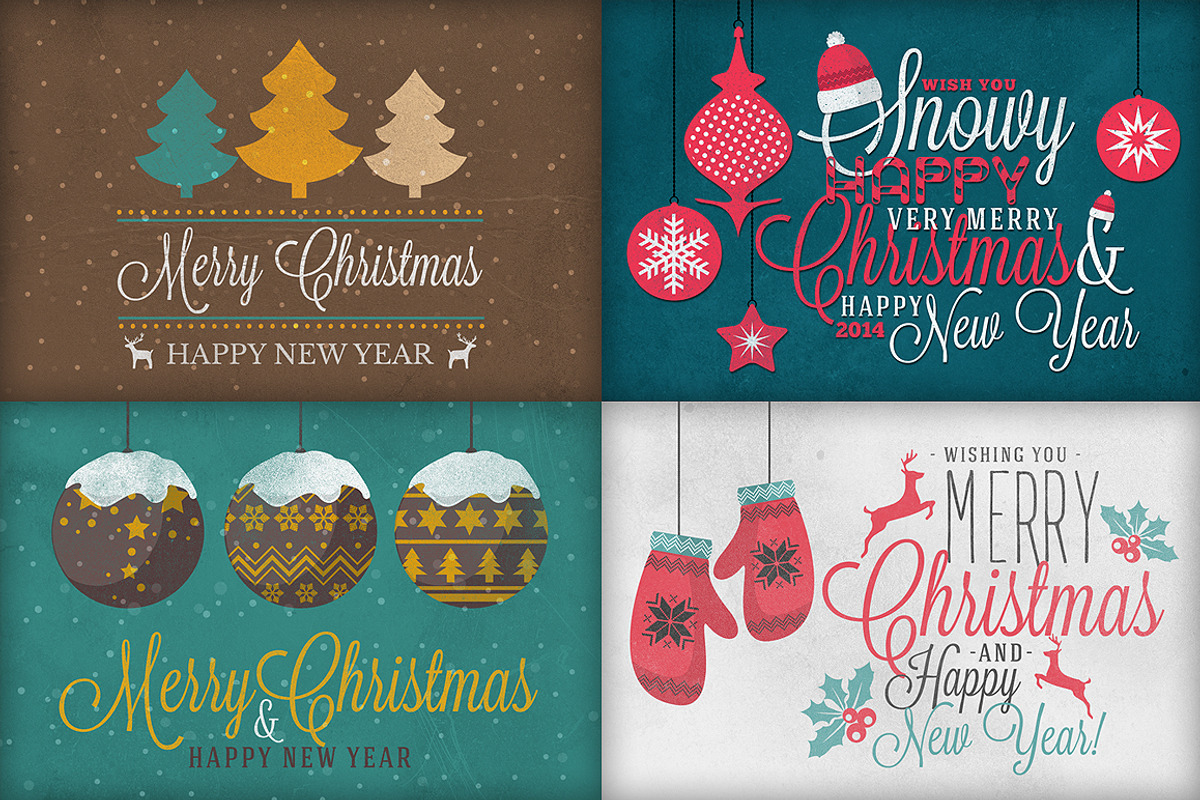Christmas Background & Cards Vol.1, a Card Template by Graphicdome (Photo 4 of 5)