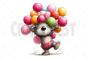 Funny Summer Teddy Bear Clipart, an Illustration by Craft Nest (Thumbnail 11 of 12)