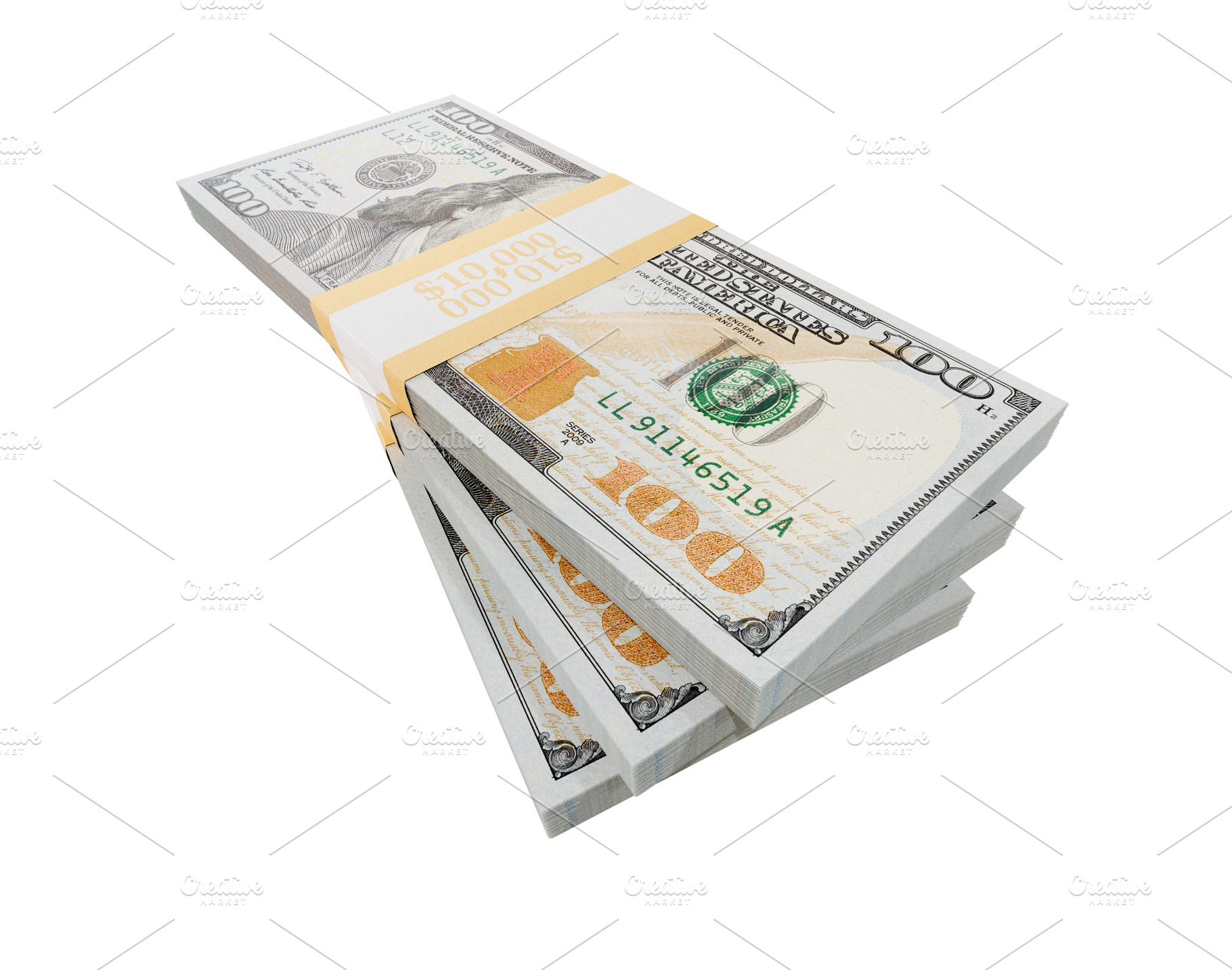Stacks of Dollar Bills Isolated, a Business Photo by Andy Dean Photography