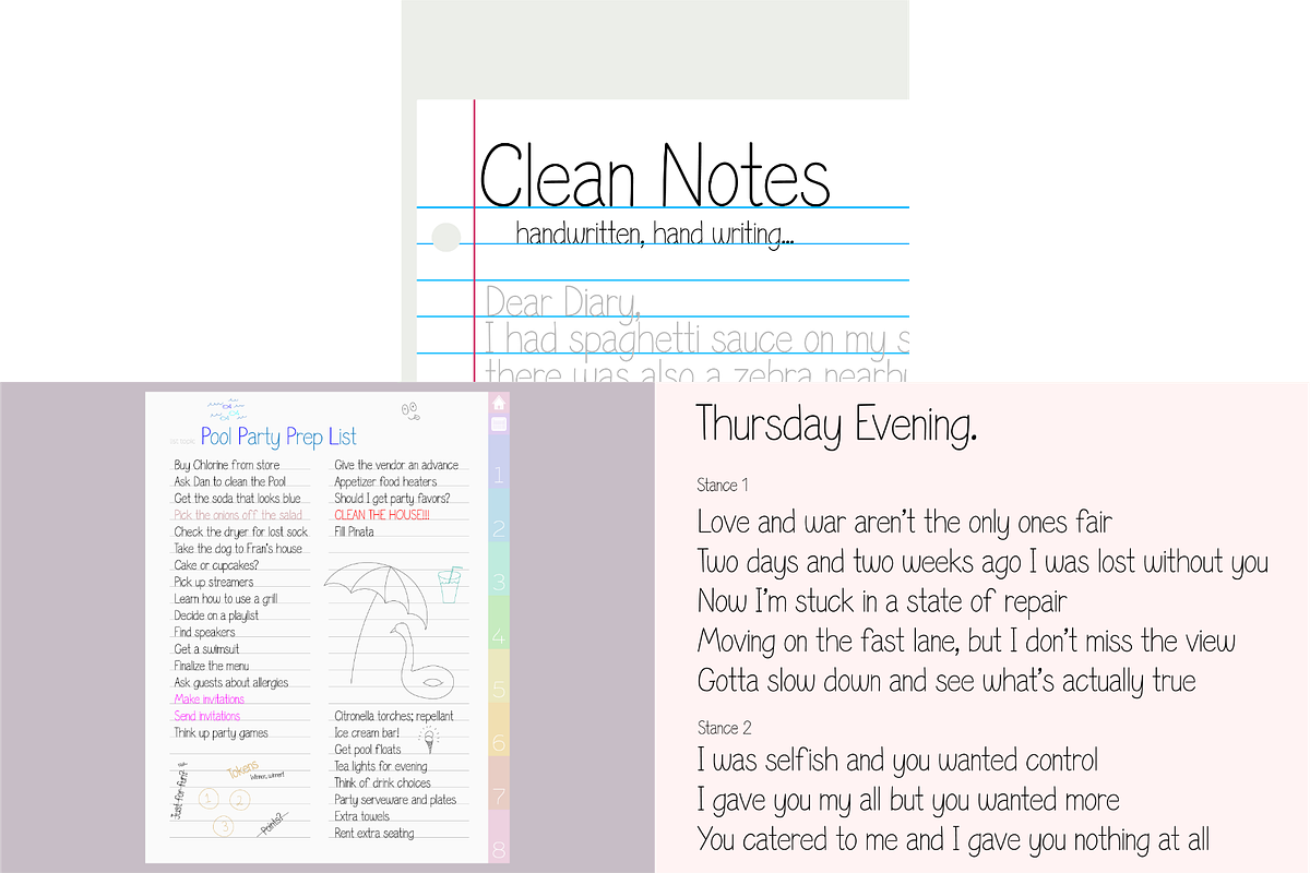 19 Font Bundle with Extended Glyphs, a Handwritten Font by noonsun (Photo 2 of 21)