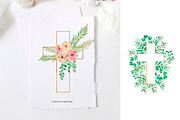 Watercolor Easter Floral Crosses, a Decorative Illustration by MayaNavits (Thumbnail 4 of 5)