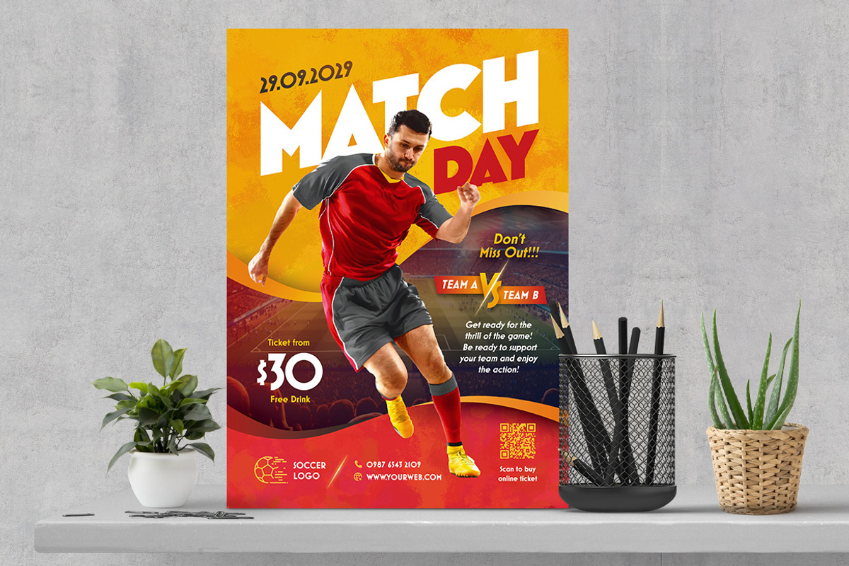 Soccer Match Day Flyer Template, a Flyer Template by Boostock (Photo 3 of 4)