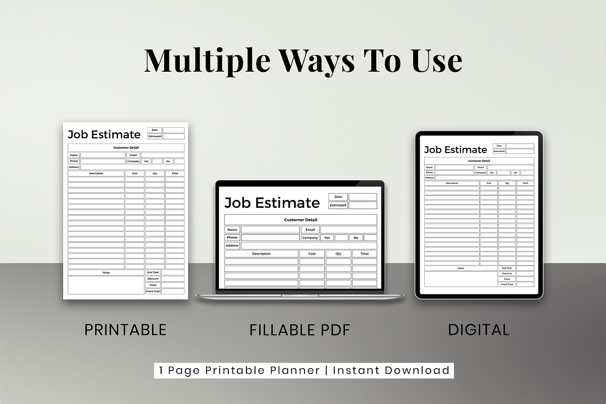 Estimate Template, a Print Template by Snapybiz (Photo 4 of 8)