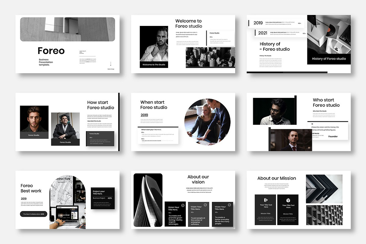 Foreo – Business PowerPoint Template, a Presentation Template by Dens Creative Studio (Photo 2 of 6)