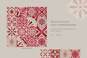 Rose Tiles Watercolor Collection, a Decorative Illustration by Liliia Polos Illustration (Thumbnail 5 of 8)