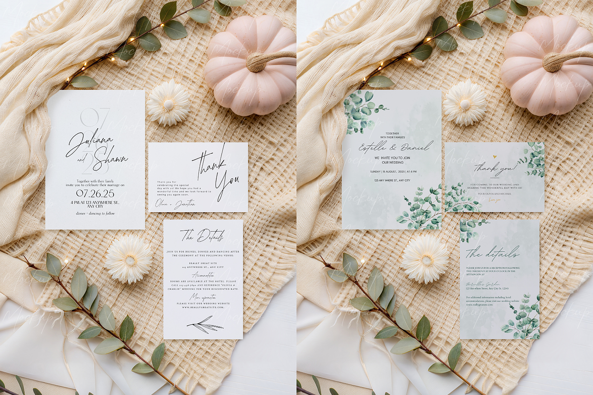 Creamy Autumn Card Suite Mockup, a Product Mockup by TatiMockup (Photo 3 of 3)