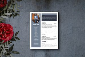 Stylish Minimal CV Template, a Resume Template by Annudesign