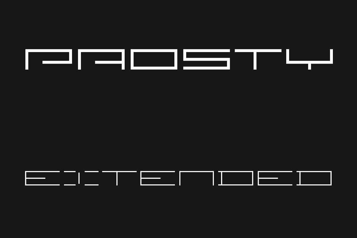 PROSTY Extended, a Sans Serif Font by Fontsphere (Photo 1 of 3)